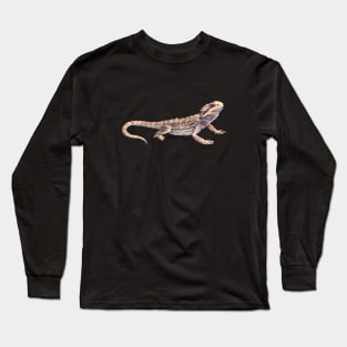 Pet bearded dragon - watercolor illustration Long Sleeve T-Shirt